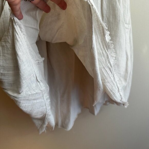 Velvet By Graham & Spencer Dress Womens Sz S Ivory Gauze Pockets Boho Prairie - Picture 5 of 11